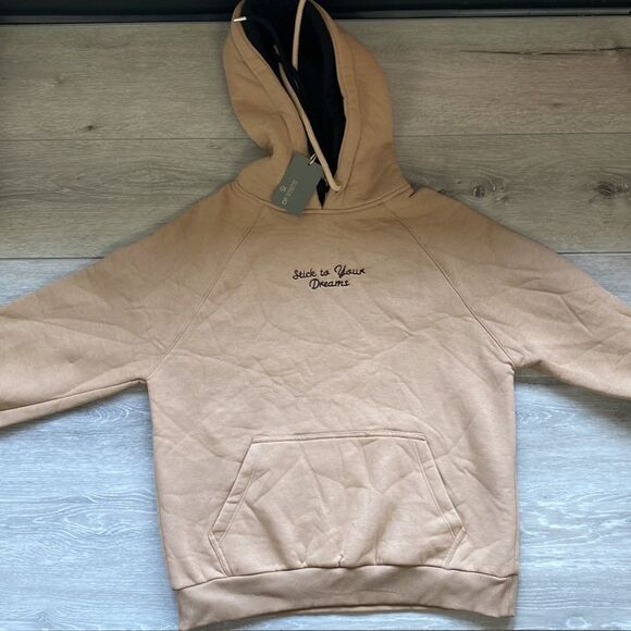OF WHITE HOODIE STICK TO YOUR DREAMS‎ TAN XL NWT - Picture 5 of 6